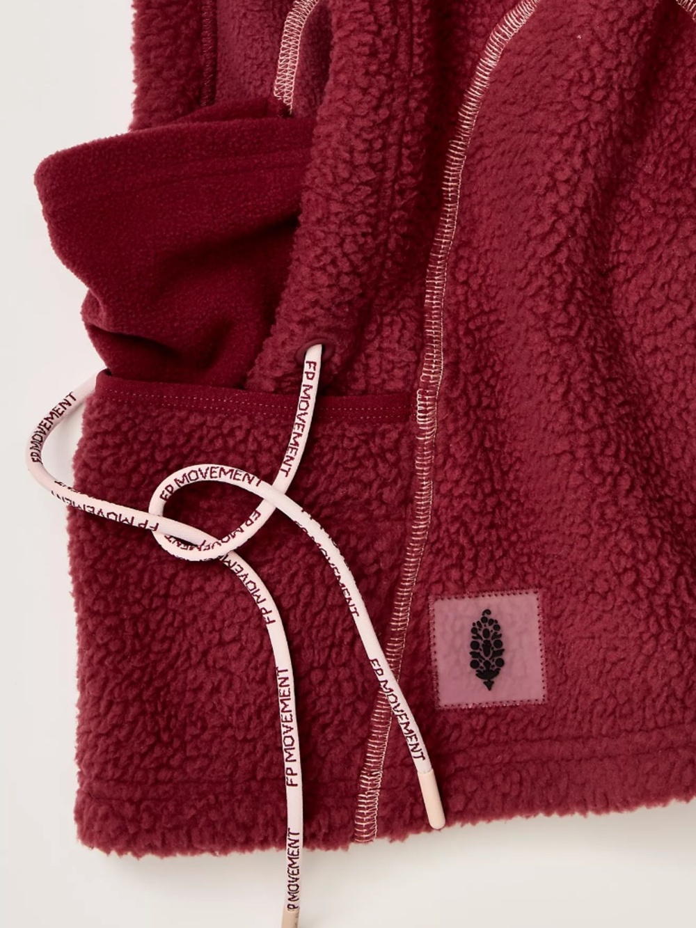 FP Movement Hit The Slopes Balaclava Burgundy One Size NWT Snood Hood Hat